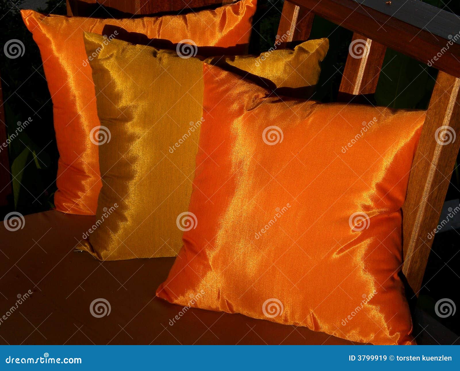 Golden cushions 3 stock image. Image of hotel, inside 3799919
