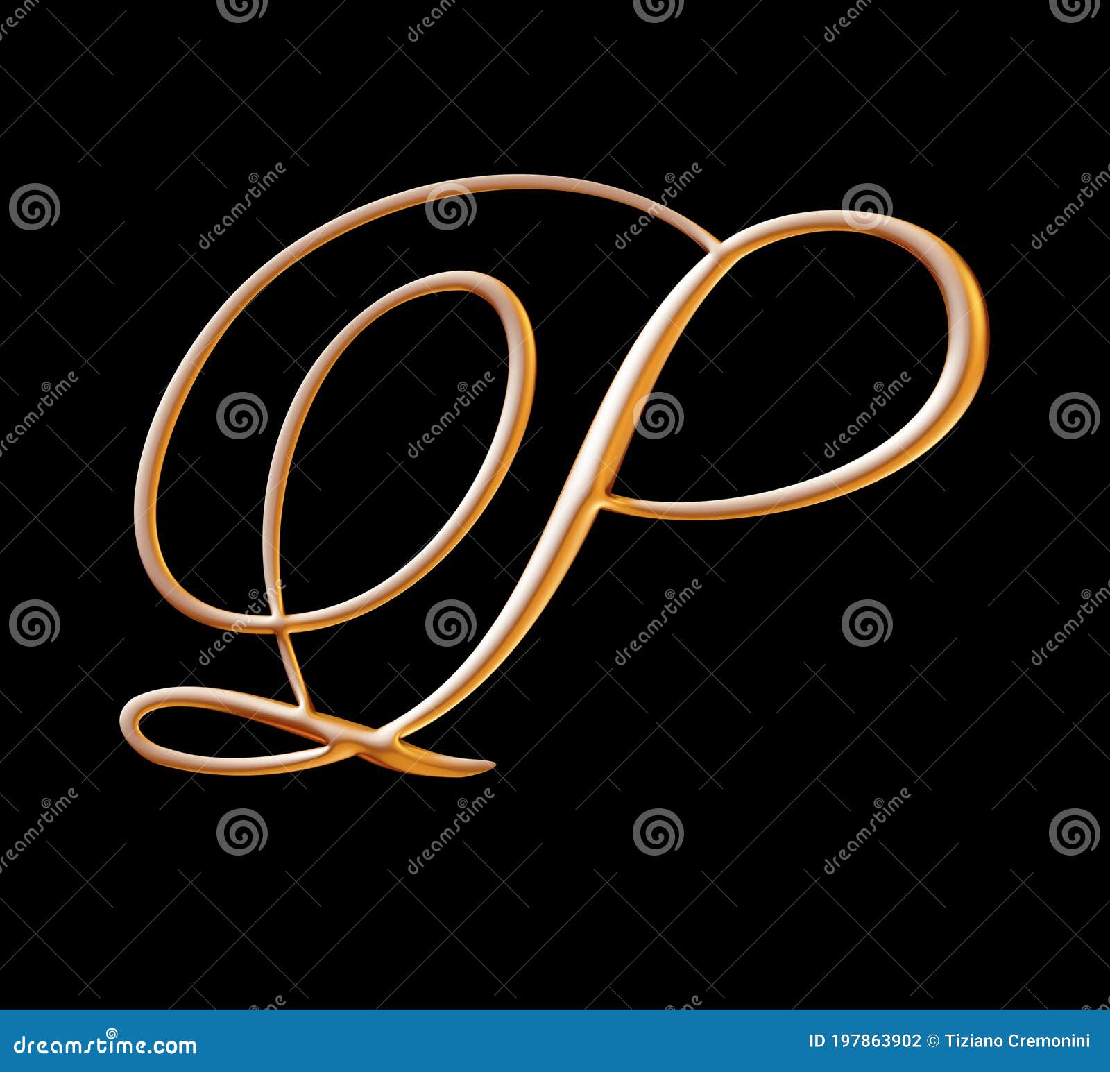Golden 3d Alphabet, 3d Illustration, Lowercase and Uppercase, Symbol, Letter  P Stock Illustration - Illustration of circle, emboss: 197863902