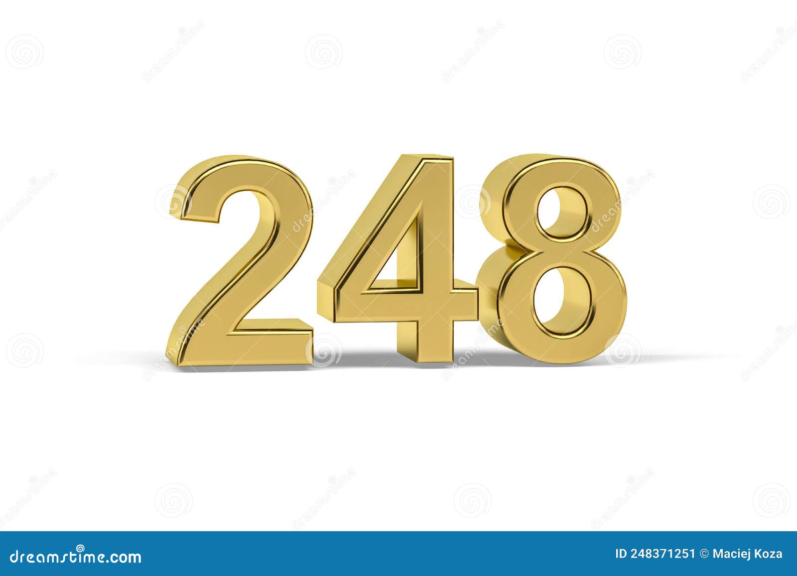 golden-3d-number-248-year-248-isolated-on-white-background-royalty