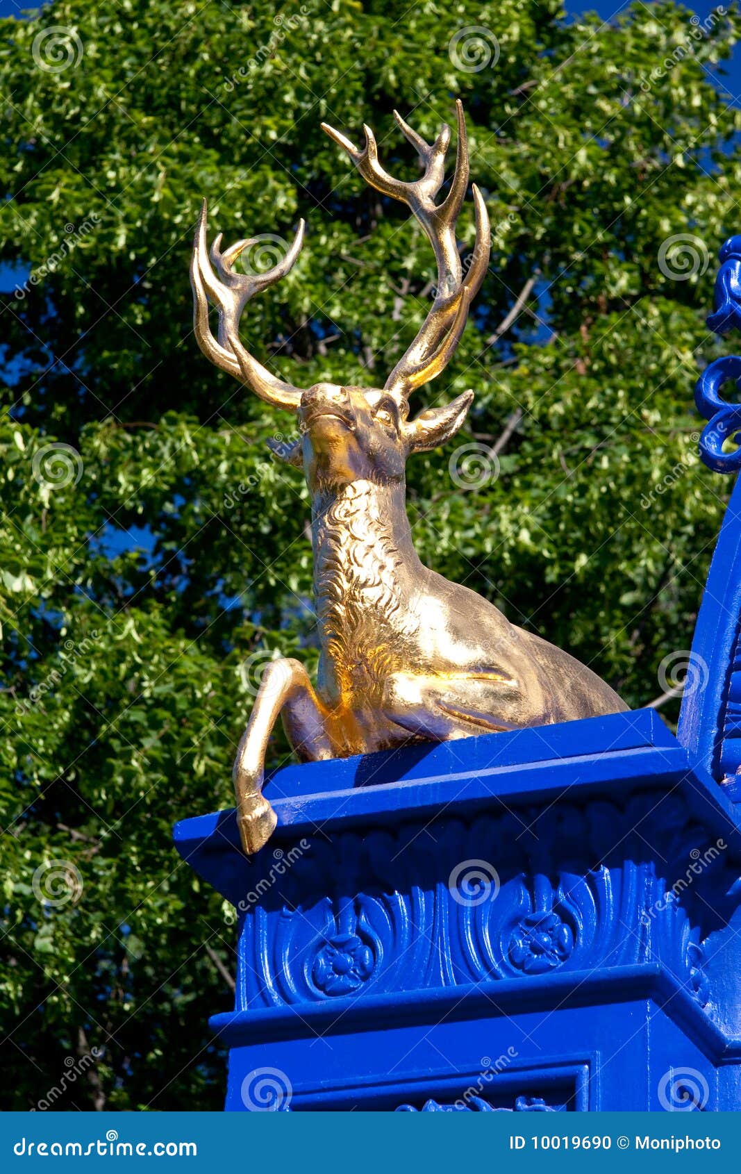 golden deer in the royal park djurgarden,stockholm