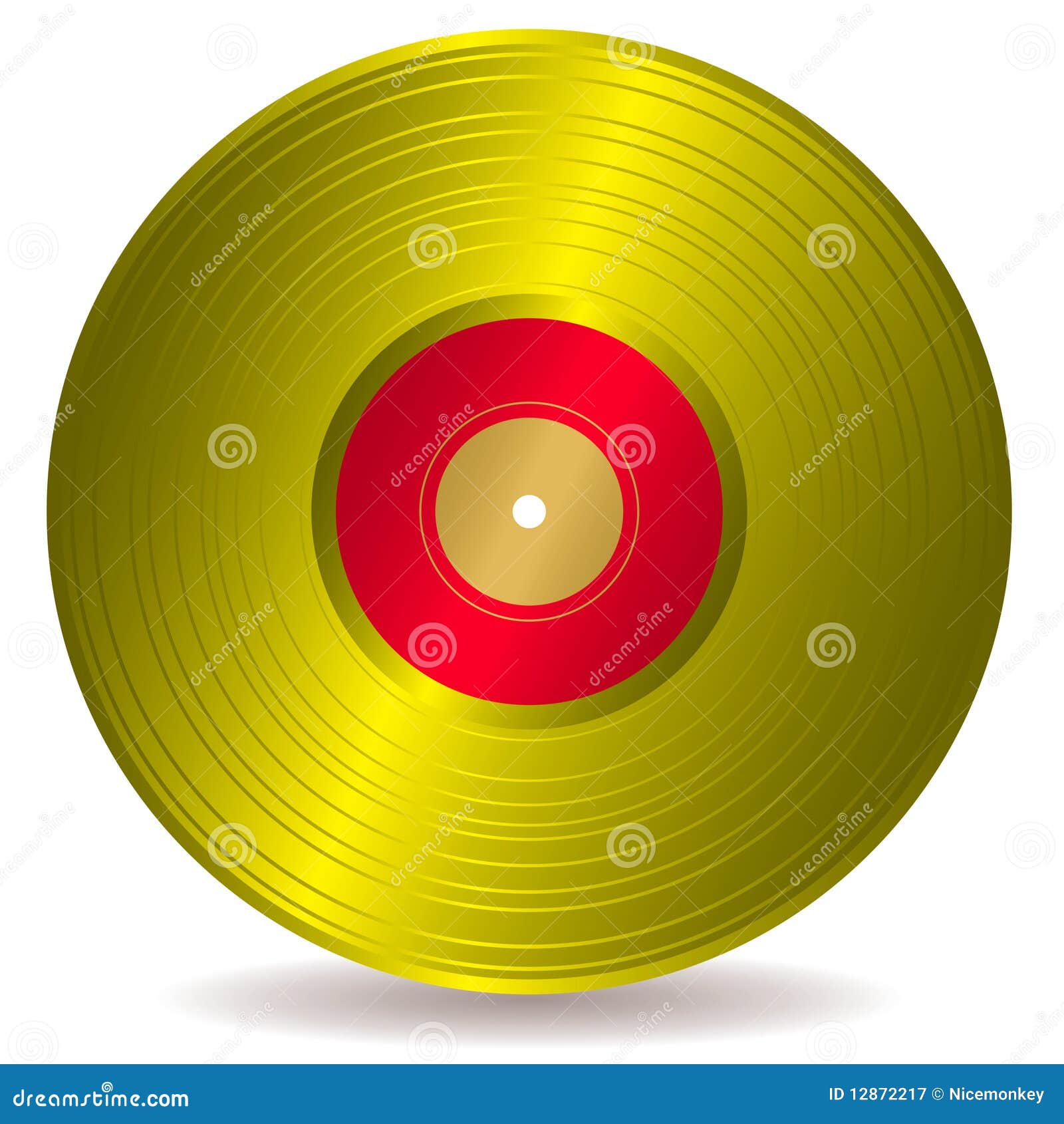 Golden disc record album stock vector. Illustration of award 12872217