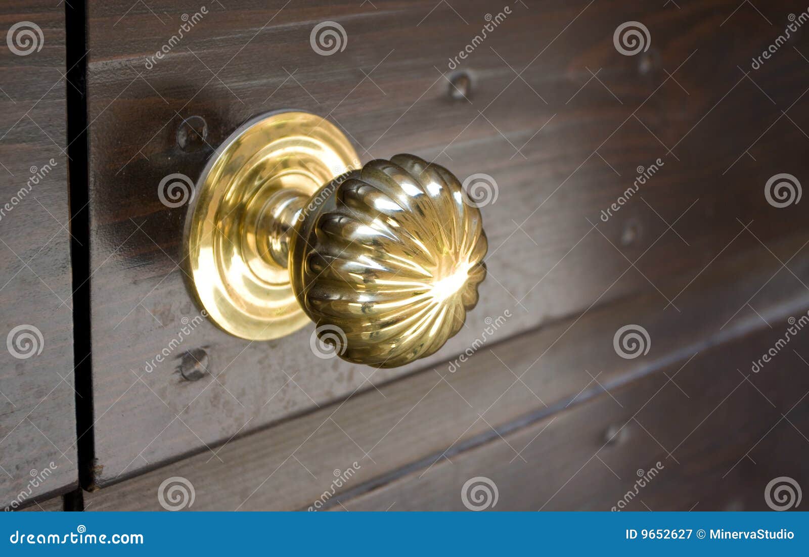 Golden door knob stock image. Image of front, head, door 9652627