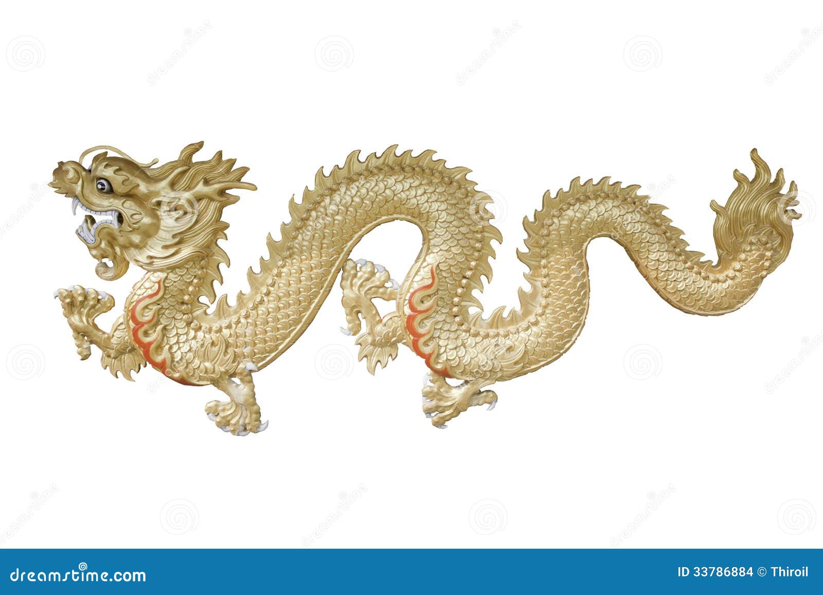 The golden dragon. stock photo. Image of golden, ancient 33786884