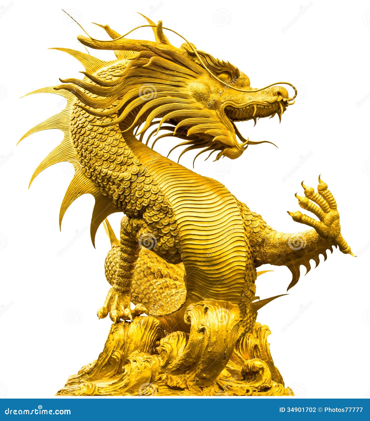 Golden Dragon Statue Stock Photo Image Of Tradition 34901702