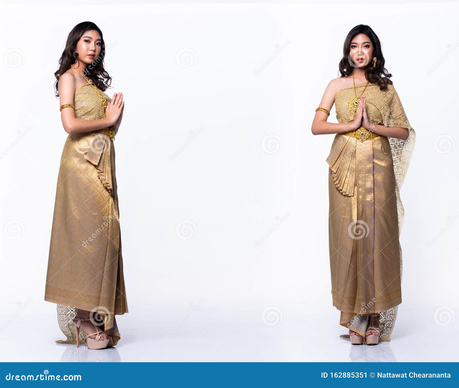 golden traditional dress