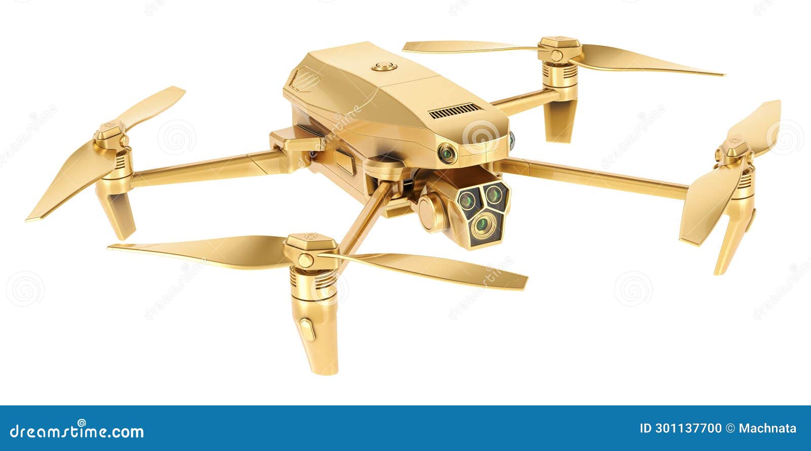 golden drone, 3d rendering