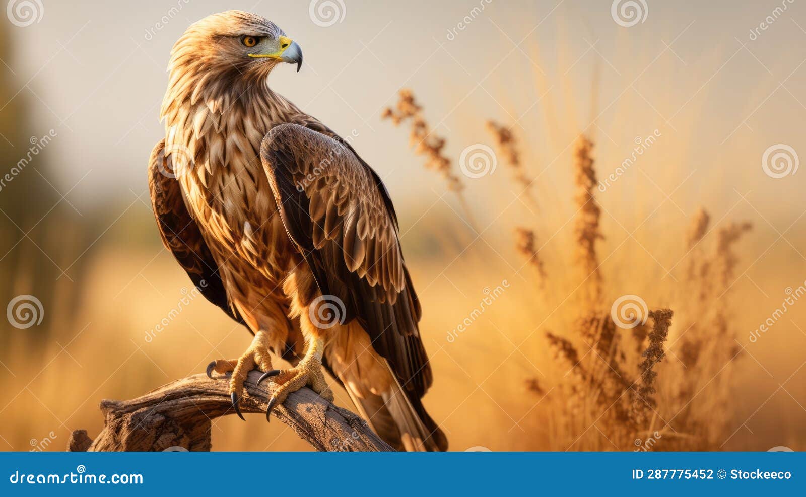 golden eagle in naturalistic tones: exotic bird photography