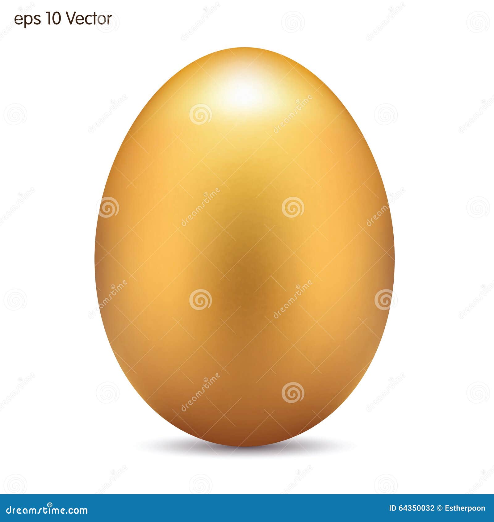 Golden Egg. Luxury Egg of Precious Metal Stock Vector Illustration of