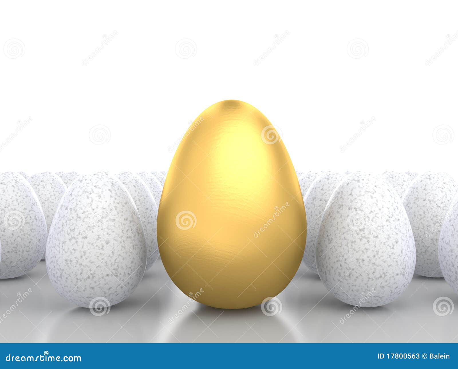 Golden egg among white stock illustration. Illustration of savings