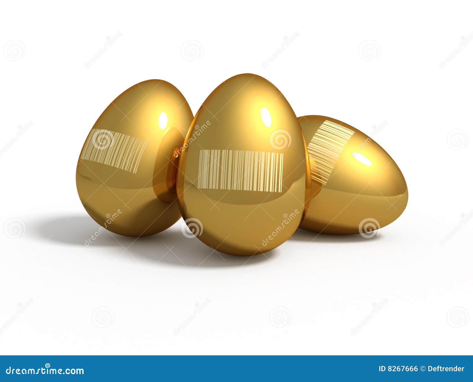 Golden eggs with barcodes stock illustration. Illustration of money ...