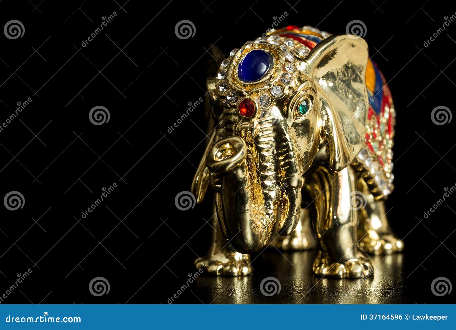 Golden Elephant Jewelry Box Stock Photo Image of decorative, souvenir