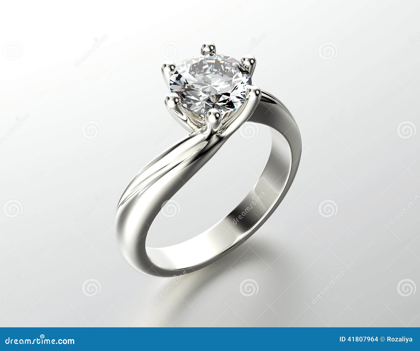 Golden Engagement Ring with Diamond Stock Illustration - Illustration ...