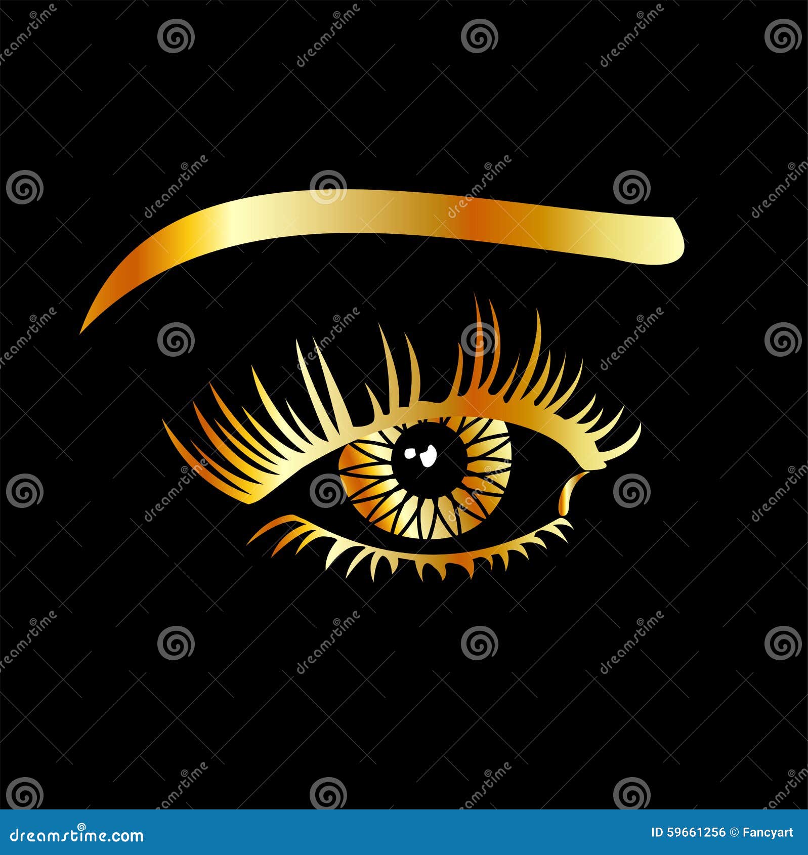 Golden eye Royalty Free Vector Image - VectorStock