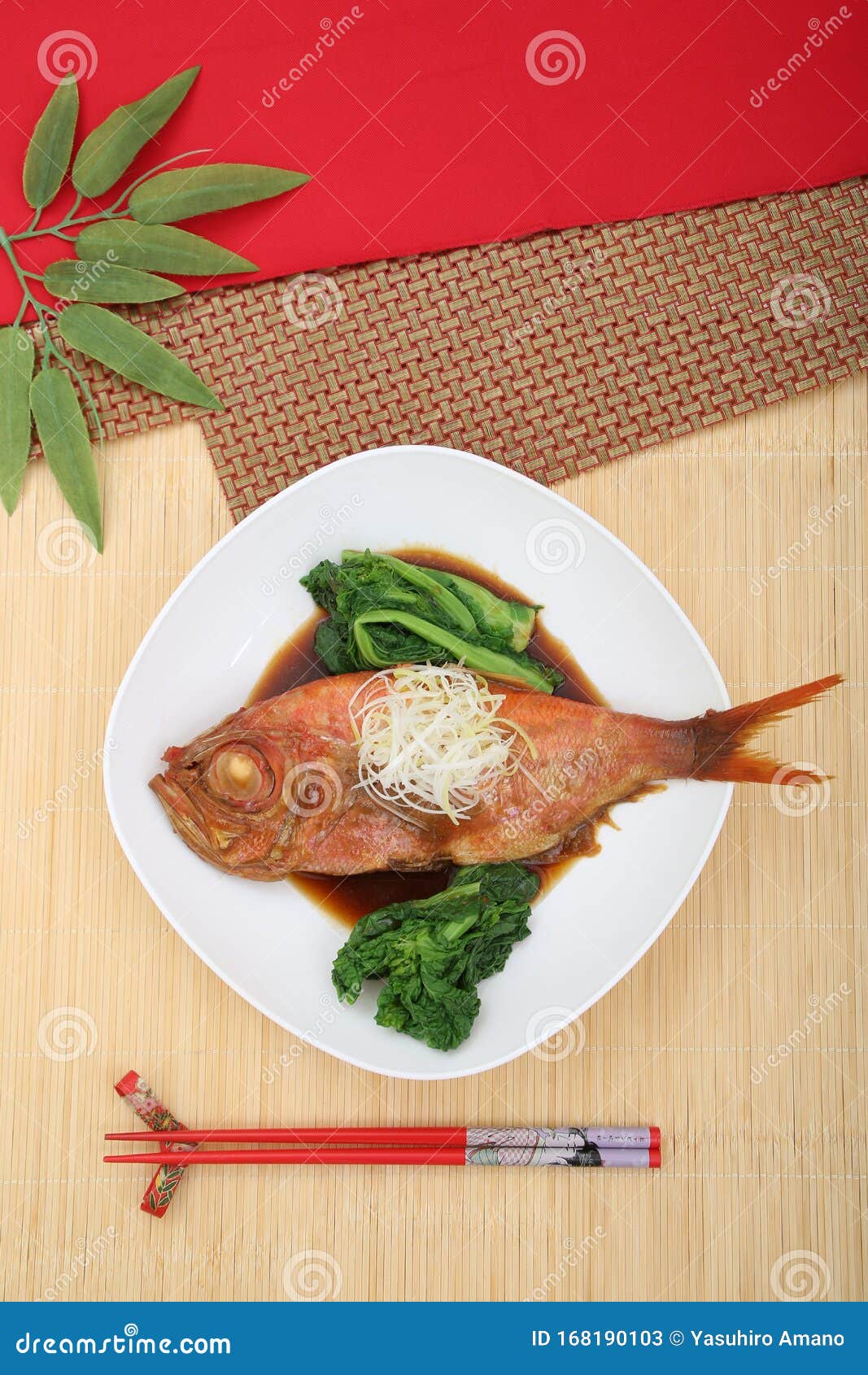 Golden Eye Snapper Simmered in Soy Sauce Stock Image - Image of cooked,  dishes: 168190103