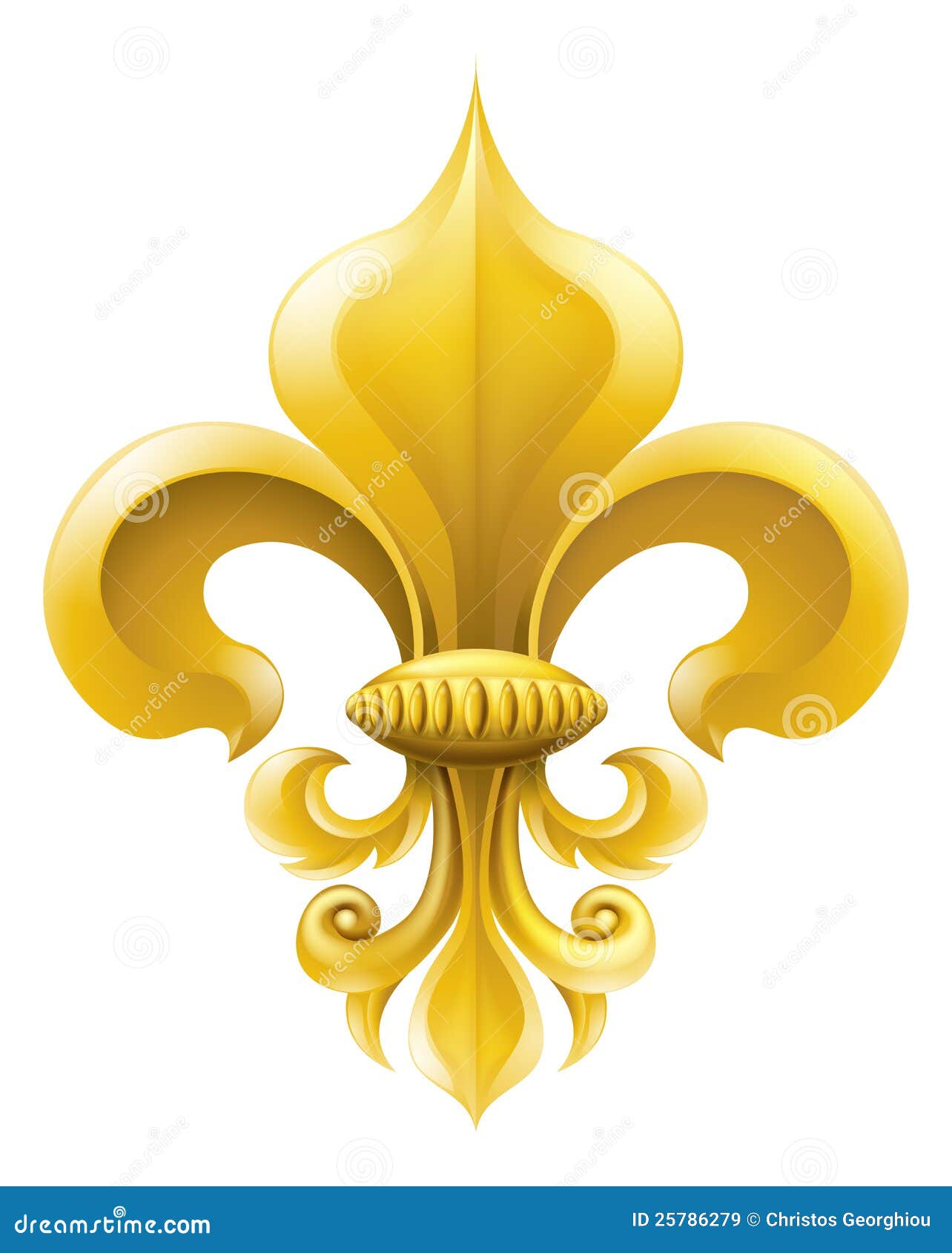 Golden Fleur-de-lis Illustration Stock Vector - Image: 25786279