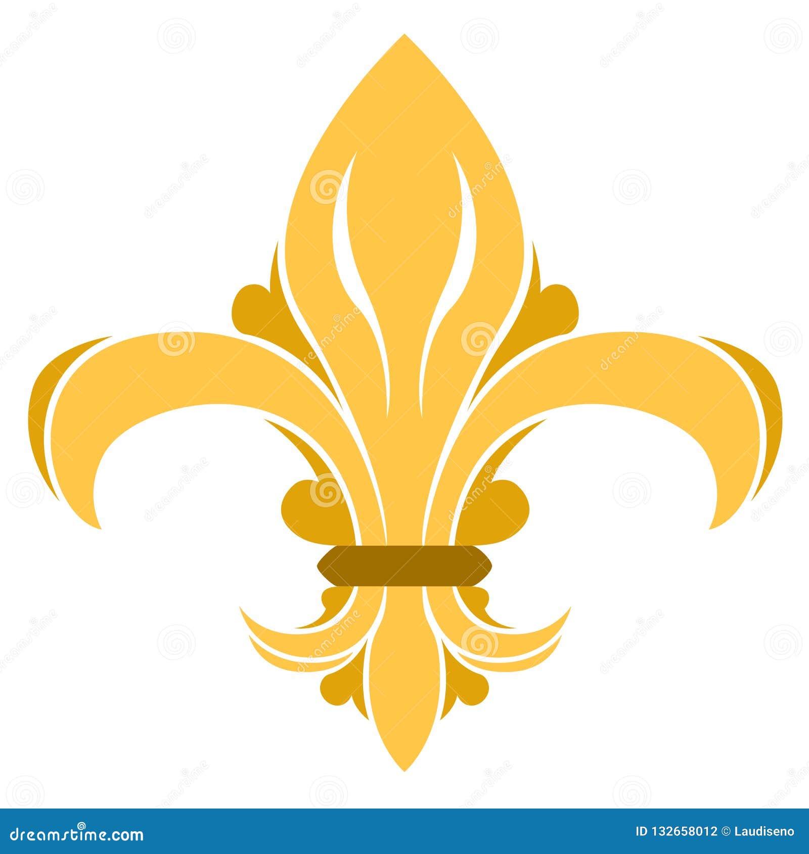 Golden Fleur De Lys Symbol Stock Vector Illustration Of Royal Golden Fleur De Lys Symbol Stock Vector Illustration Of Royal