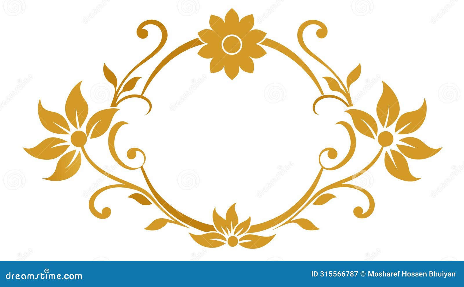 golden floral frame elevate your  with stunning  graphics
