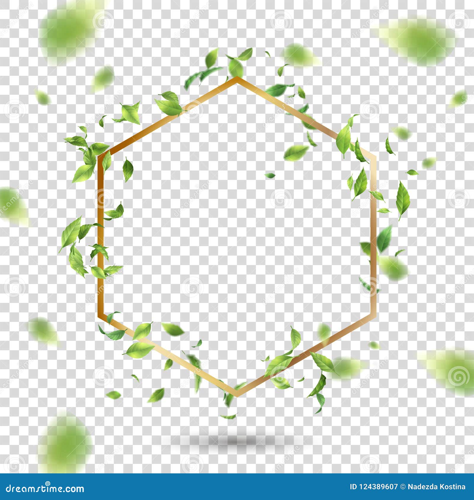 Download Golden Frame with Leaves stock vector. Illustration of ...
