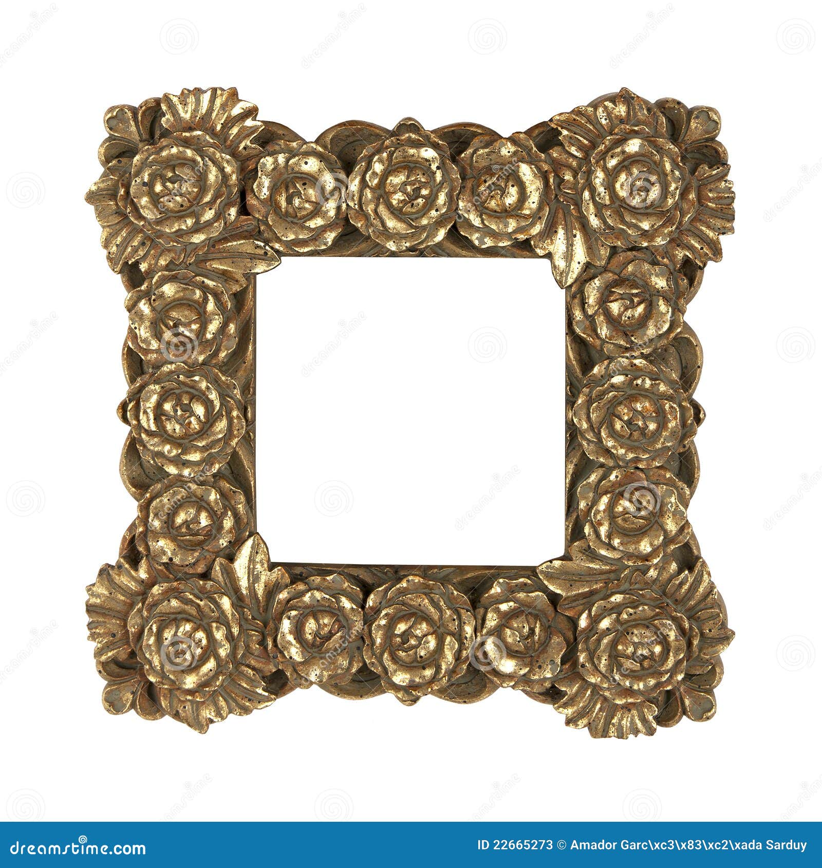 Golden frame roses stock image. Image of painting, ornate 22665273
