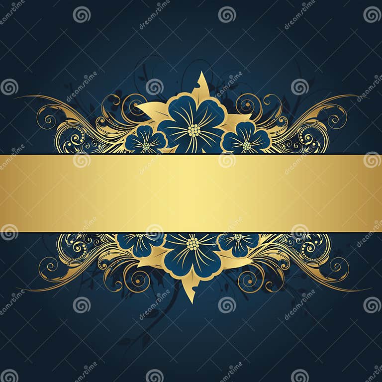 Golden frame for text stock vector. Illustration of gold - 5920767