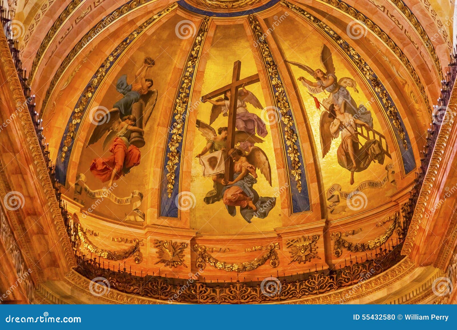 golden frescos dome san francisco el grande madrid spain