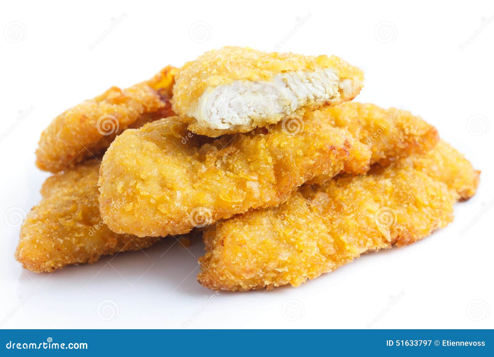 Golden Fried Chicken Strips. Stock Image Image of meat, golden 51633797