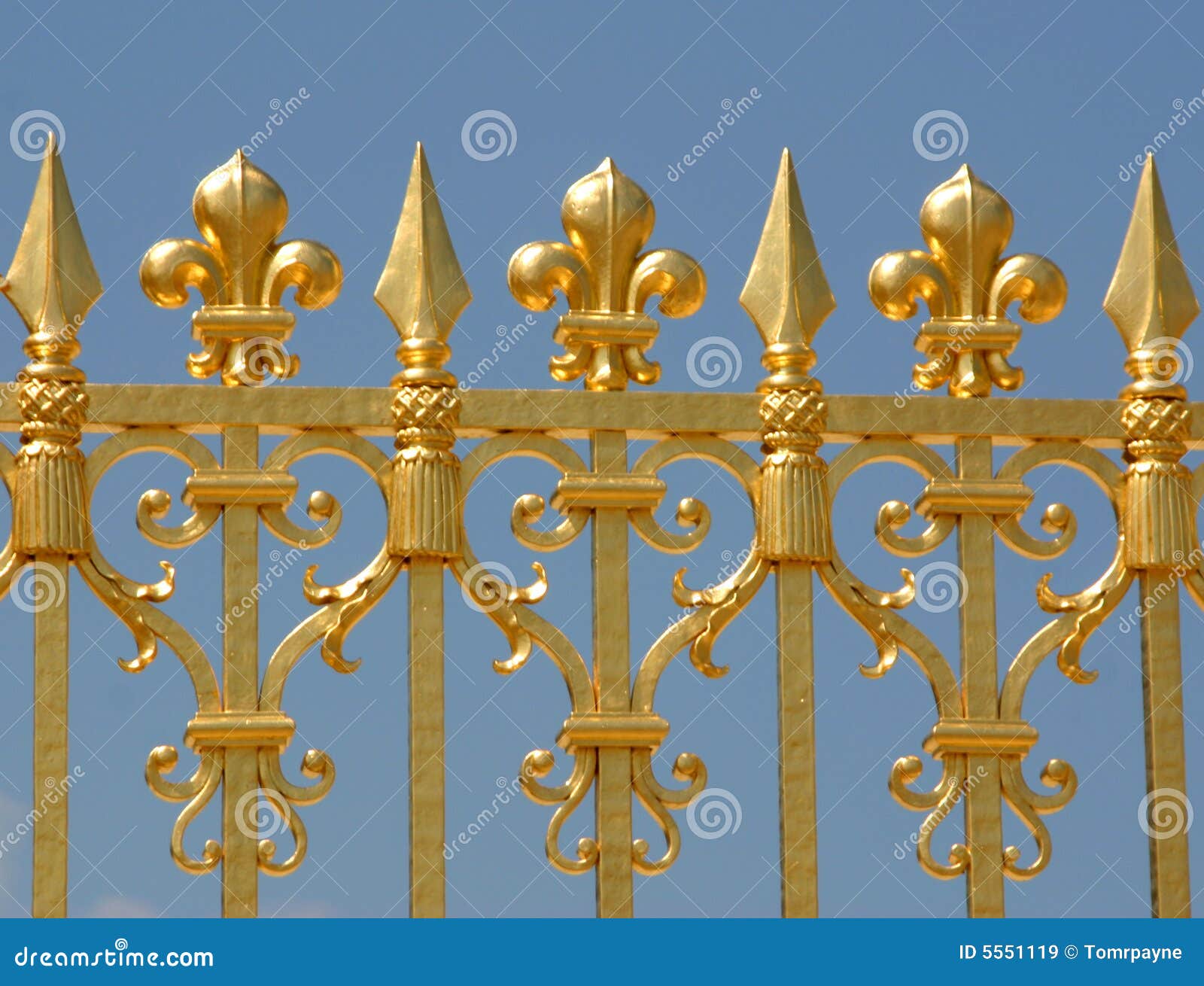 Golden Gate Against Blue Sky Stock Image - Image of versailles, stylish ...