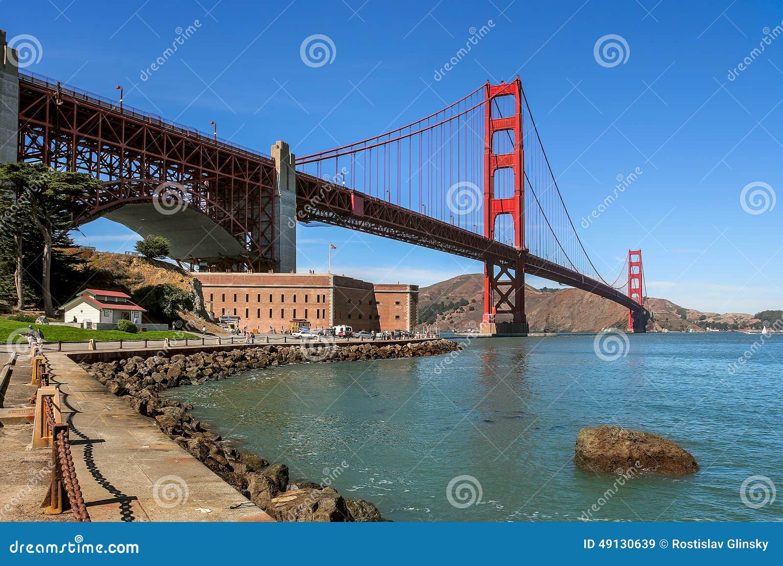 golden gate bridge and fort point.