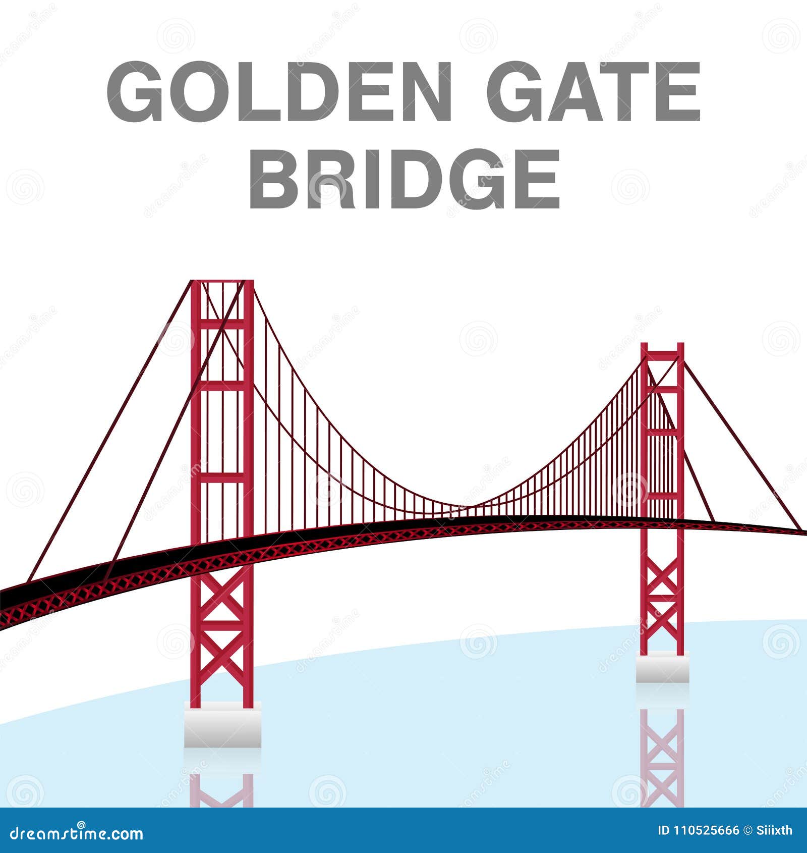 Golden Gate Bridge San Francisco California Vector - of backgrounds, modern: 110525666