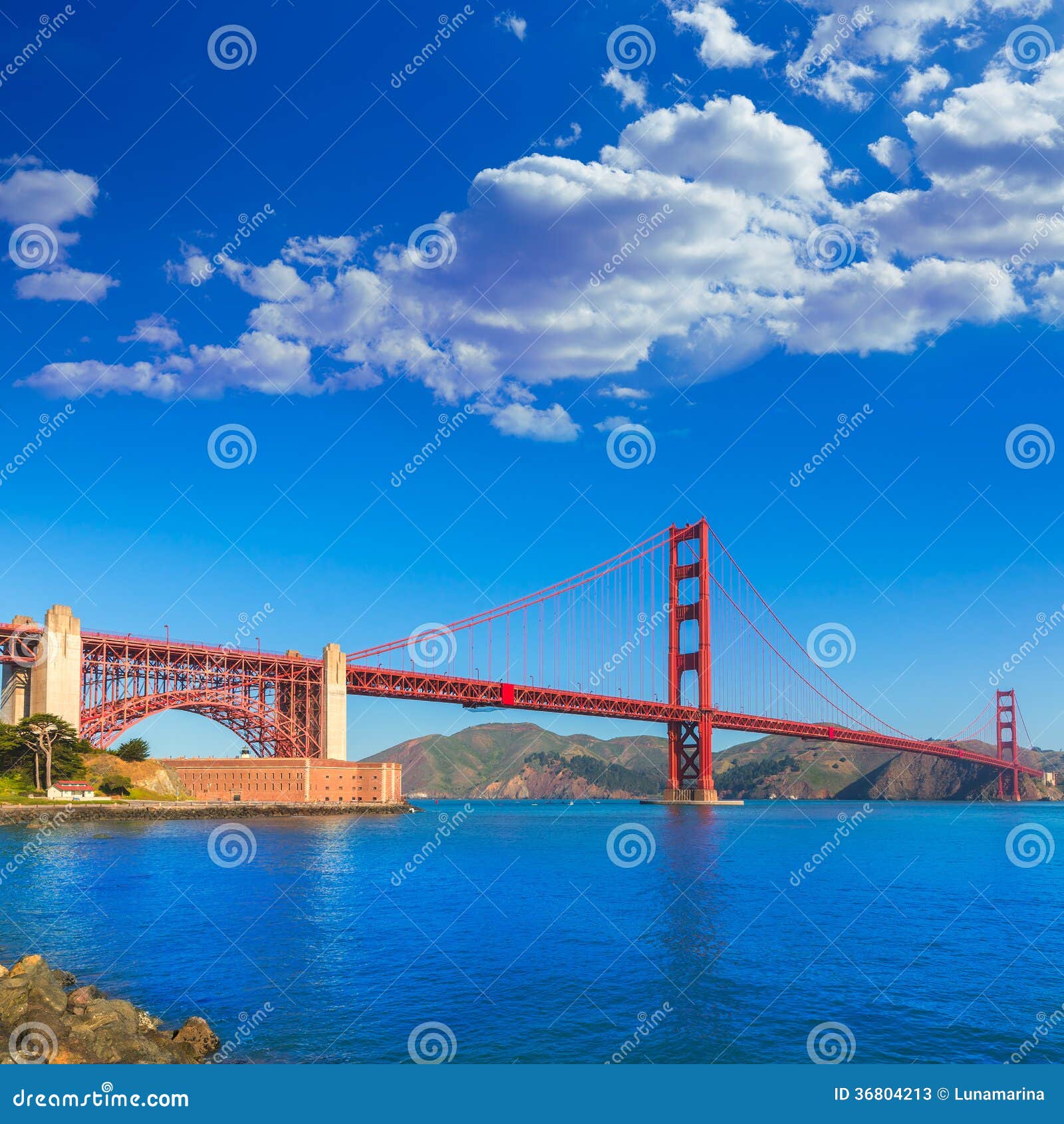 golden gate bridge san francisco from presidio california