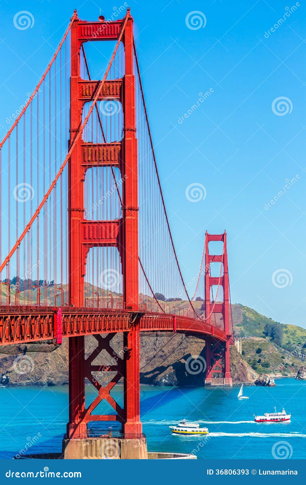 golden gate bridge san francisco from presidio california