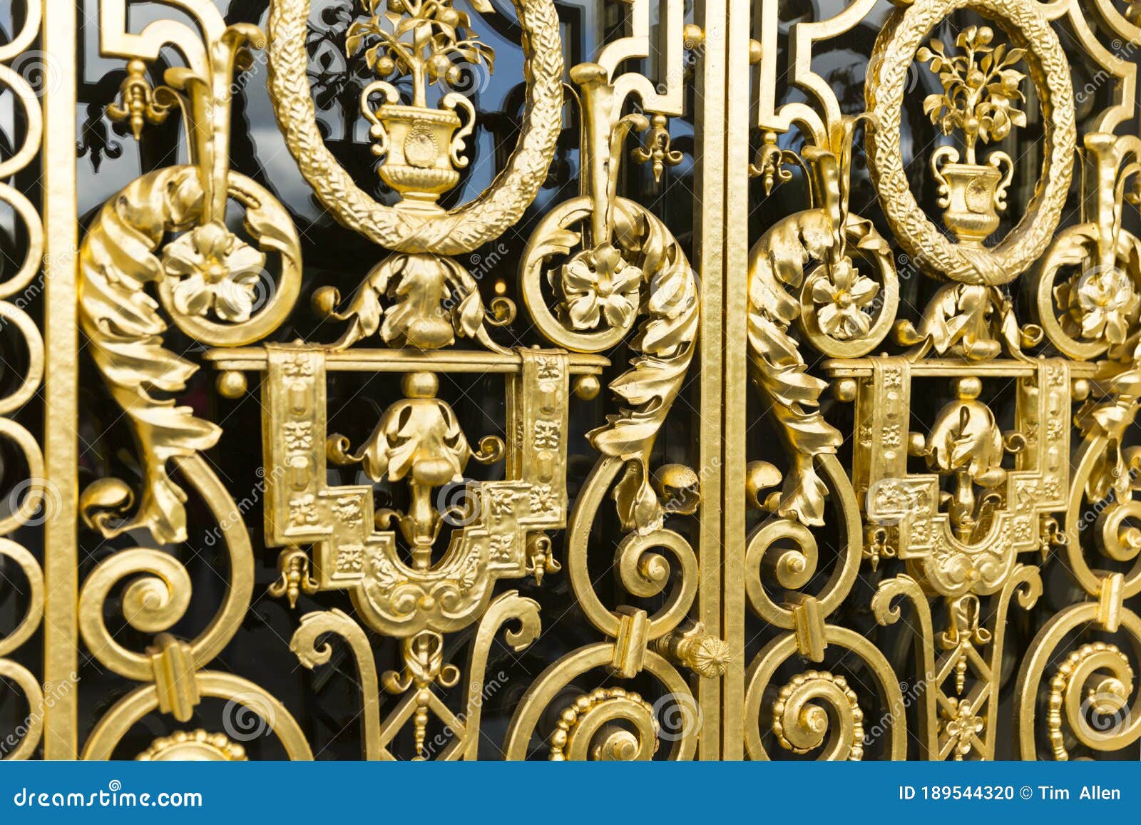 Royal Golden Gate Design with Amazong Detail Stock Photo - Image ...