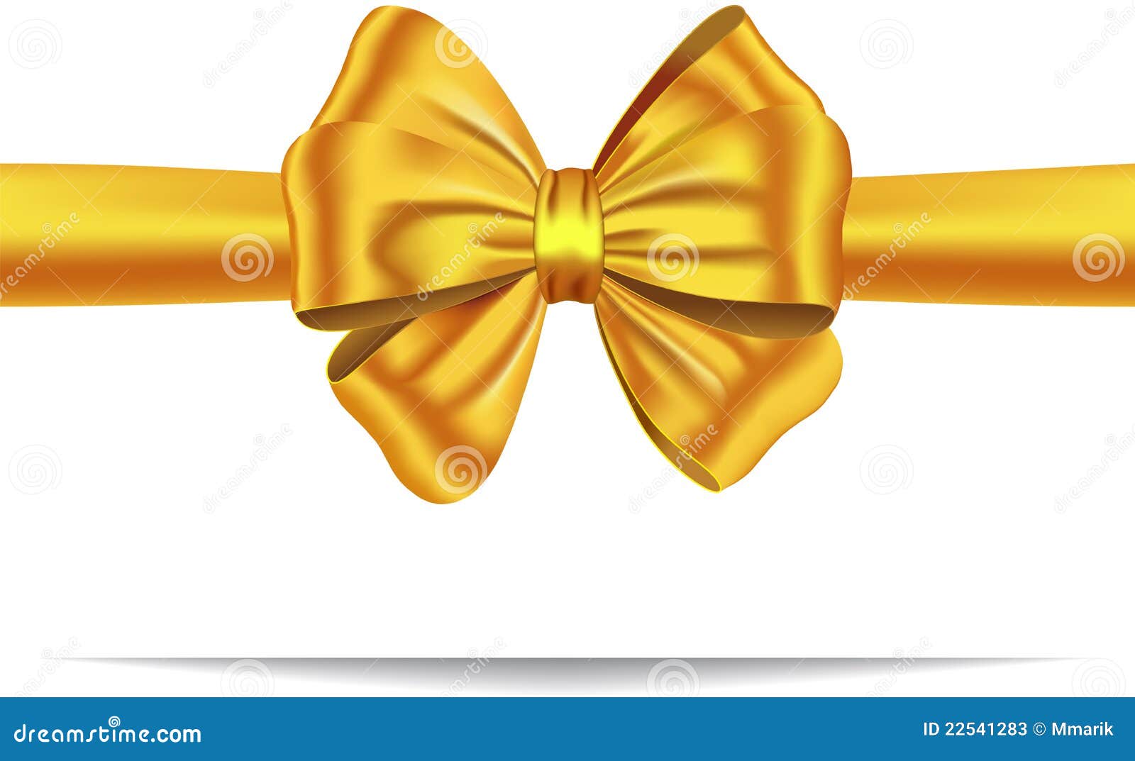 Golden Gift Ribbon with Bow Stock Vector Illustration of golden