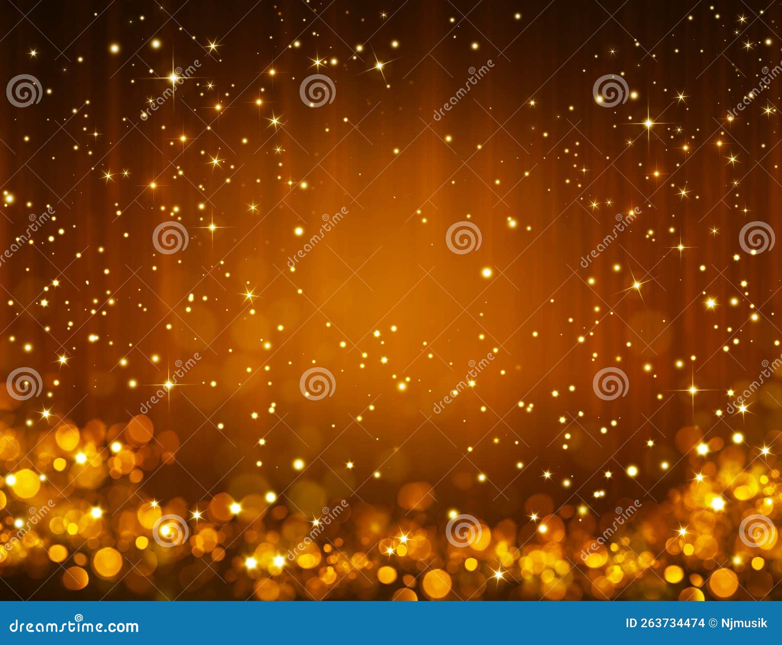 Golden Glitter Background with Stars Stock Photo Image of glamour