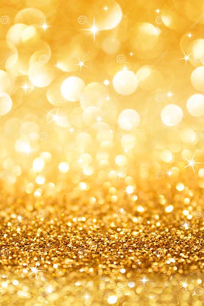 Golden Glitter and Stars for Christmas Background Stock Image - Image ...