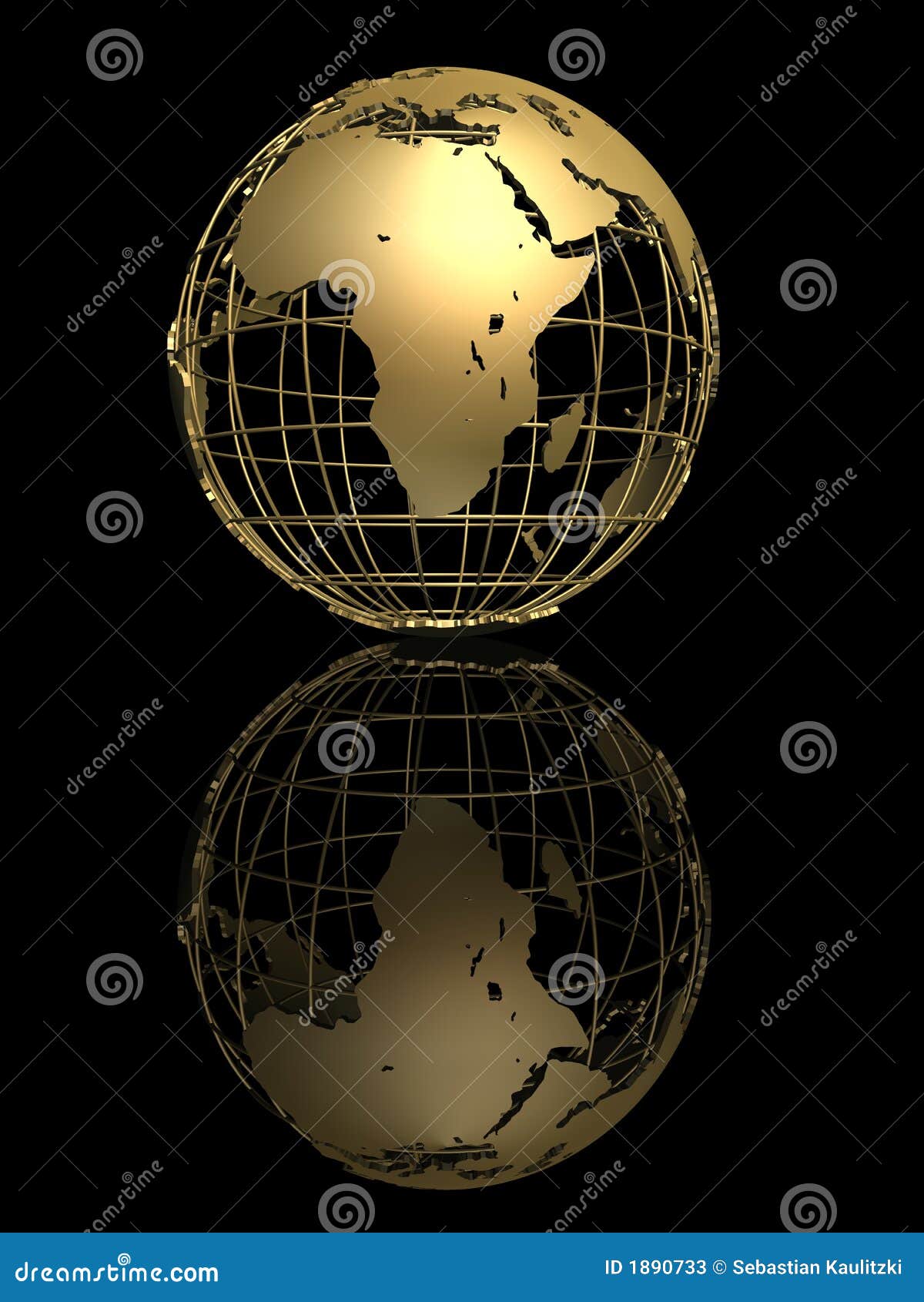 Golden globe stock illustration. Illustration of geography - 1890733