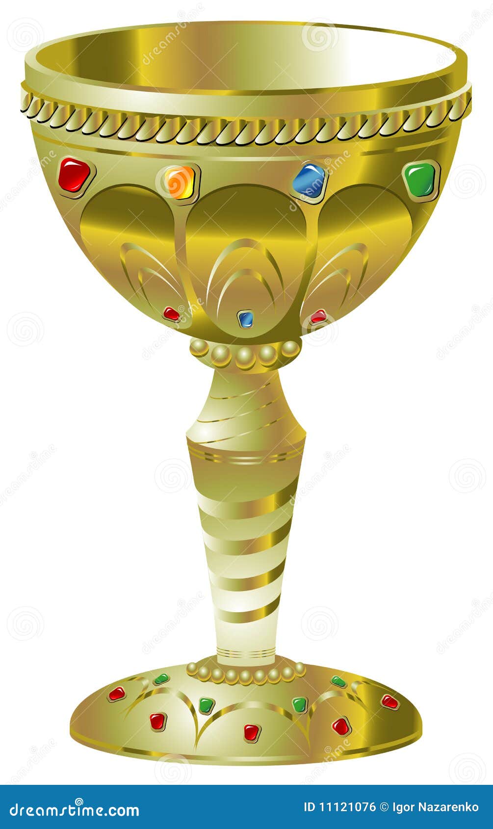 golden goblet with precious stones