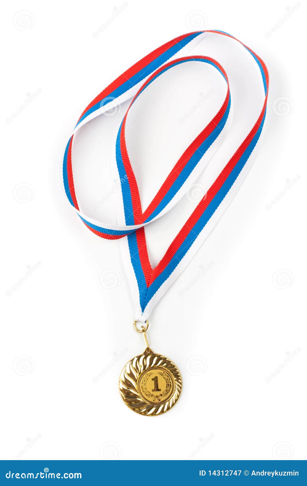 Golden or Gold Medal Isolated Closeup Stock Image Image of isolated