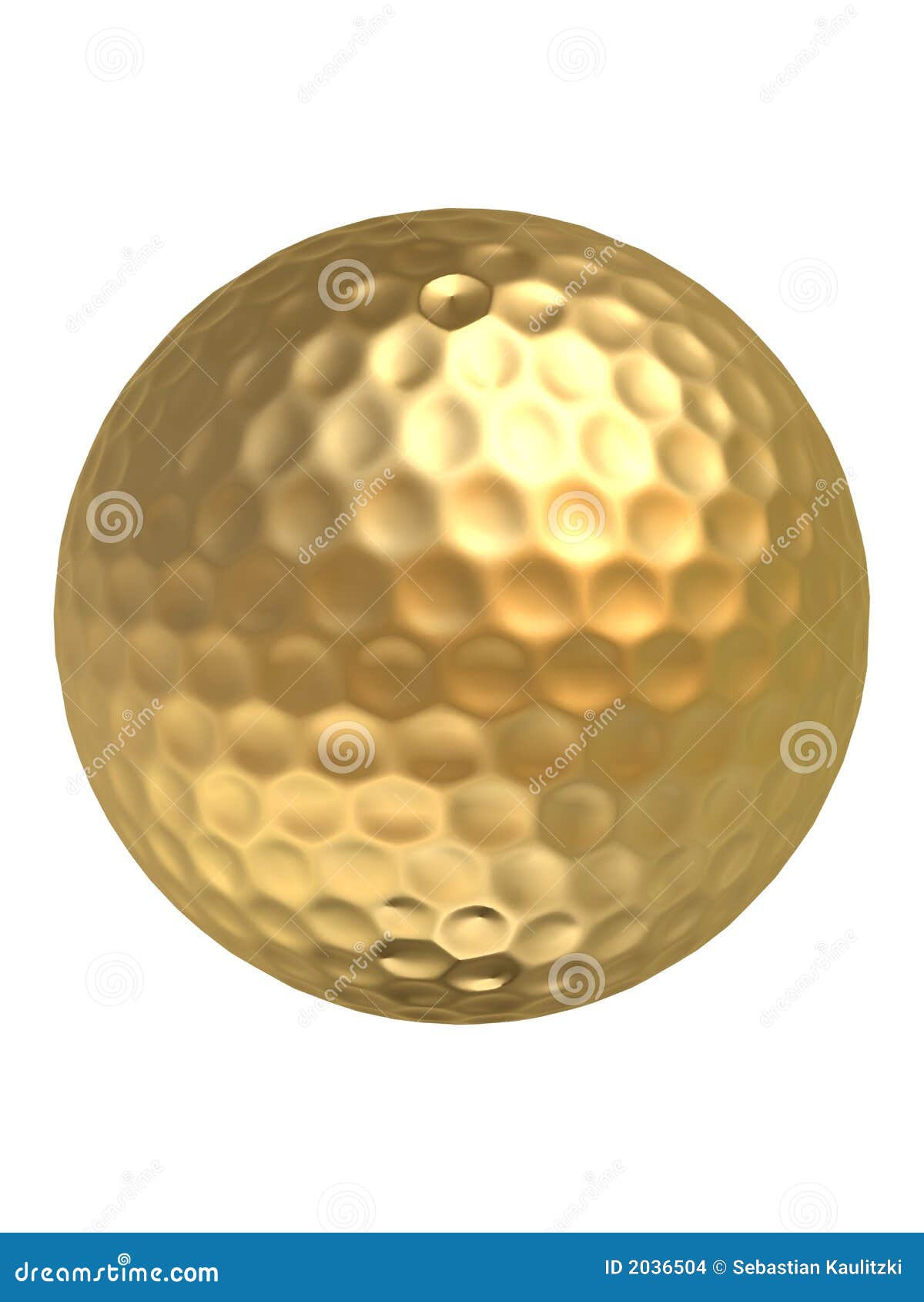 Golden golfball stock illustration. Illustration of gold - 2036504