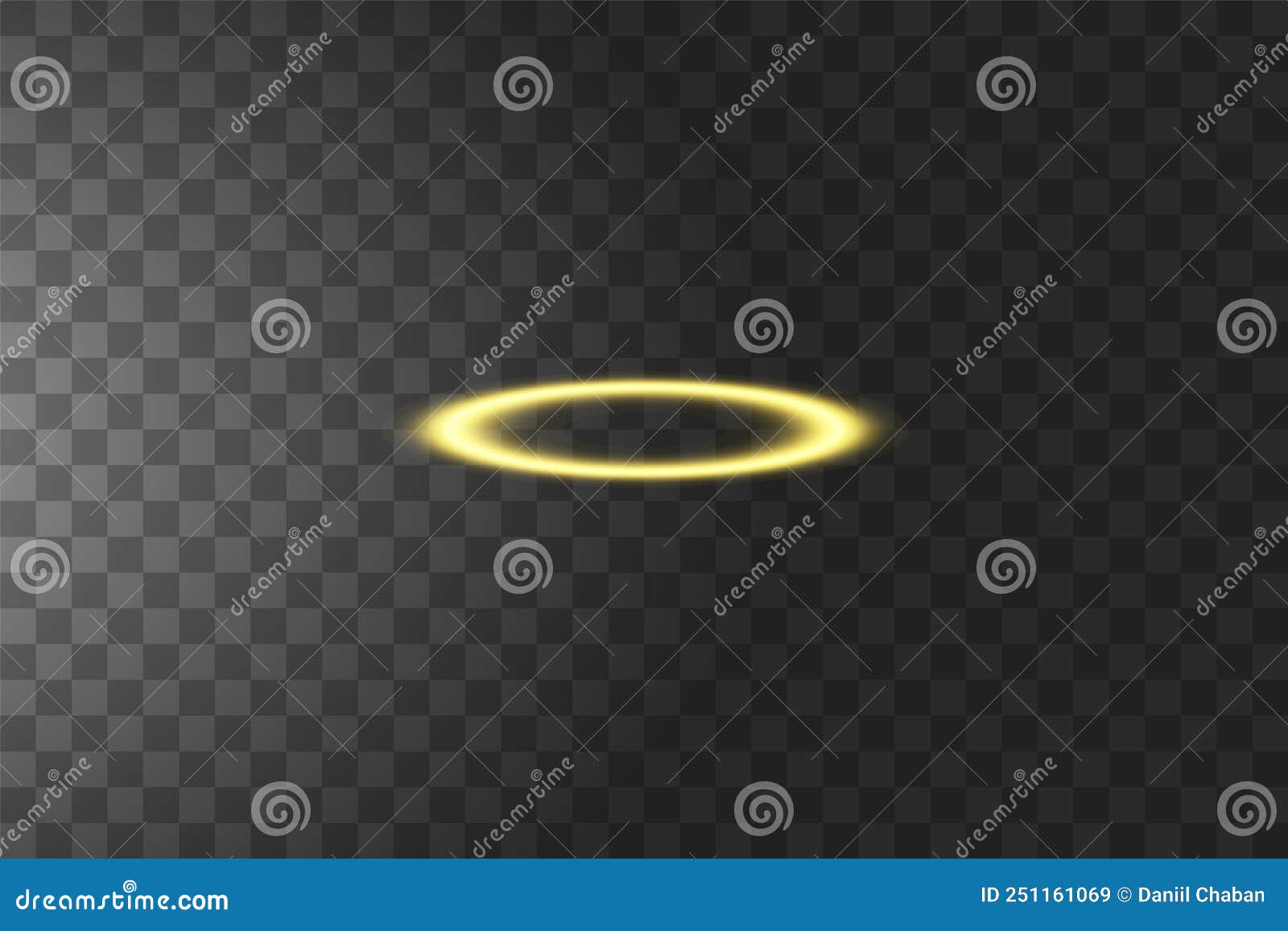 Golden halo angel ring. Isolated on black background, vector illustration  Stock Vector Image & Art - Alamy