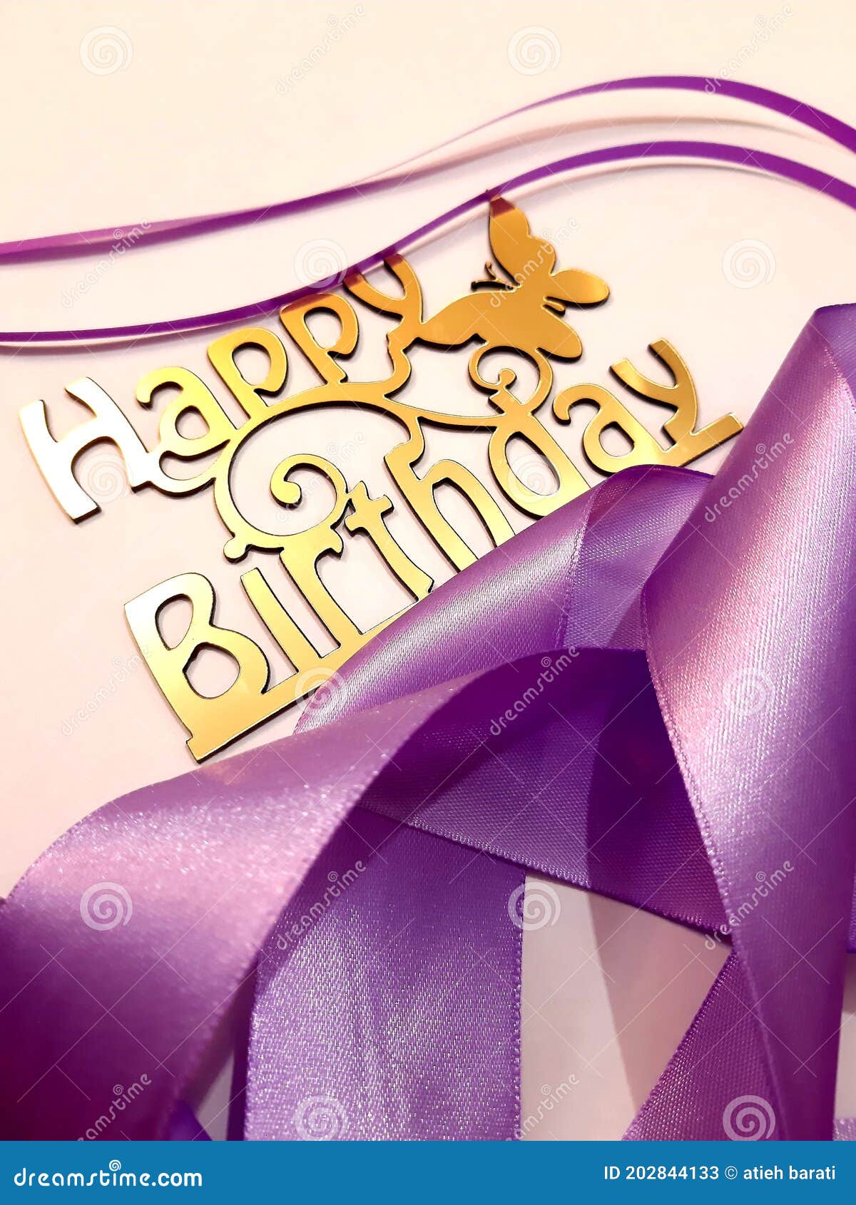 Golden Happy Birthday Stock Image 202844905
