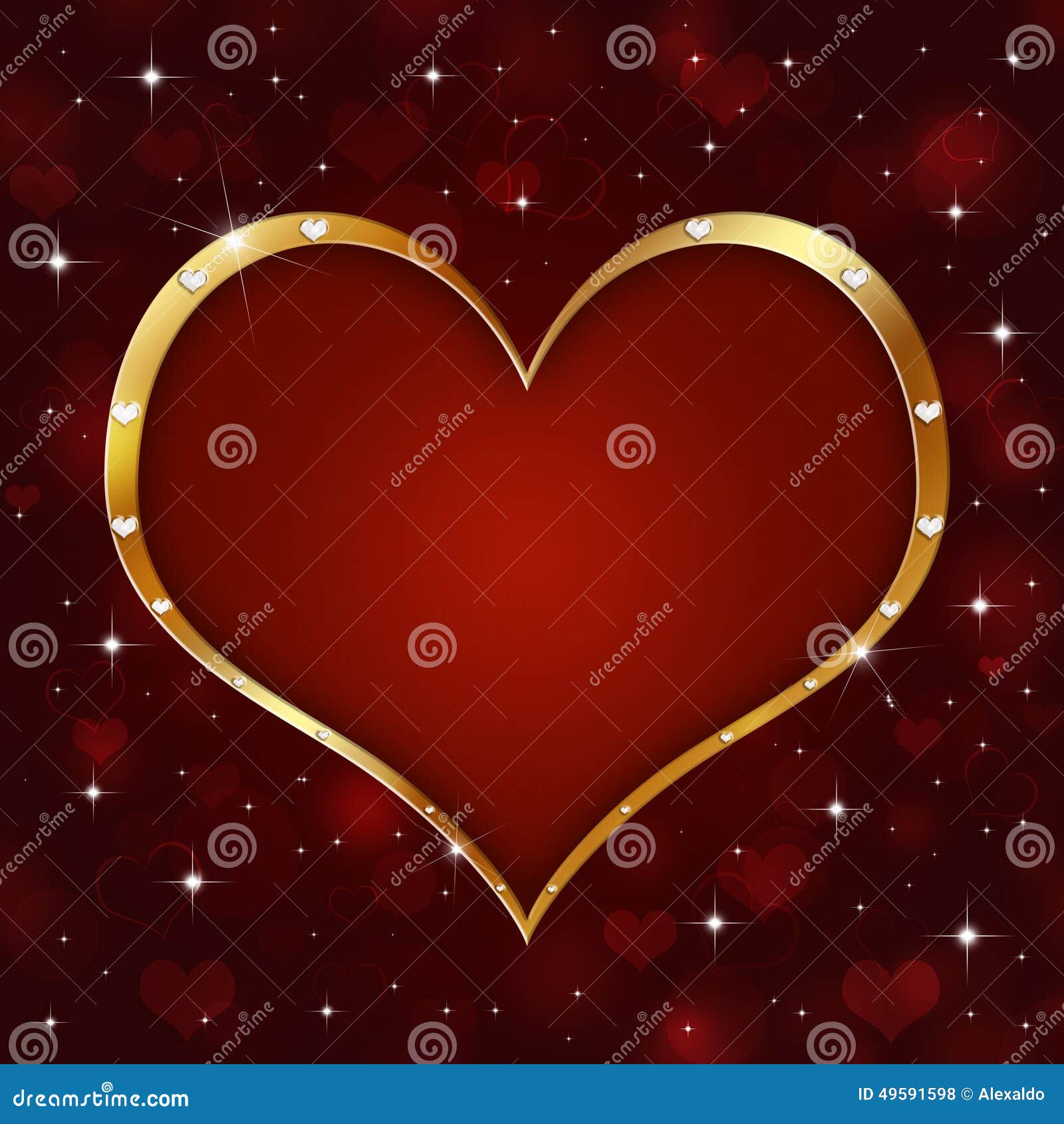 golden heart holiday bakcground