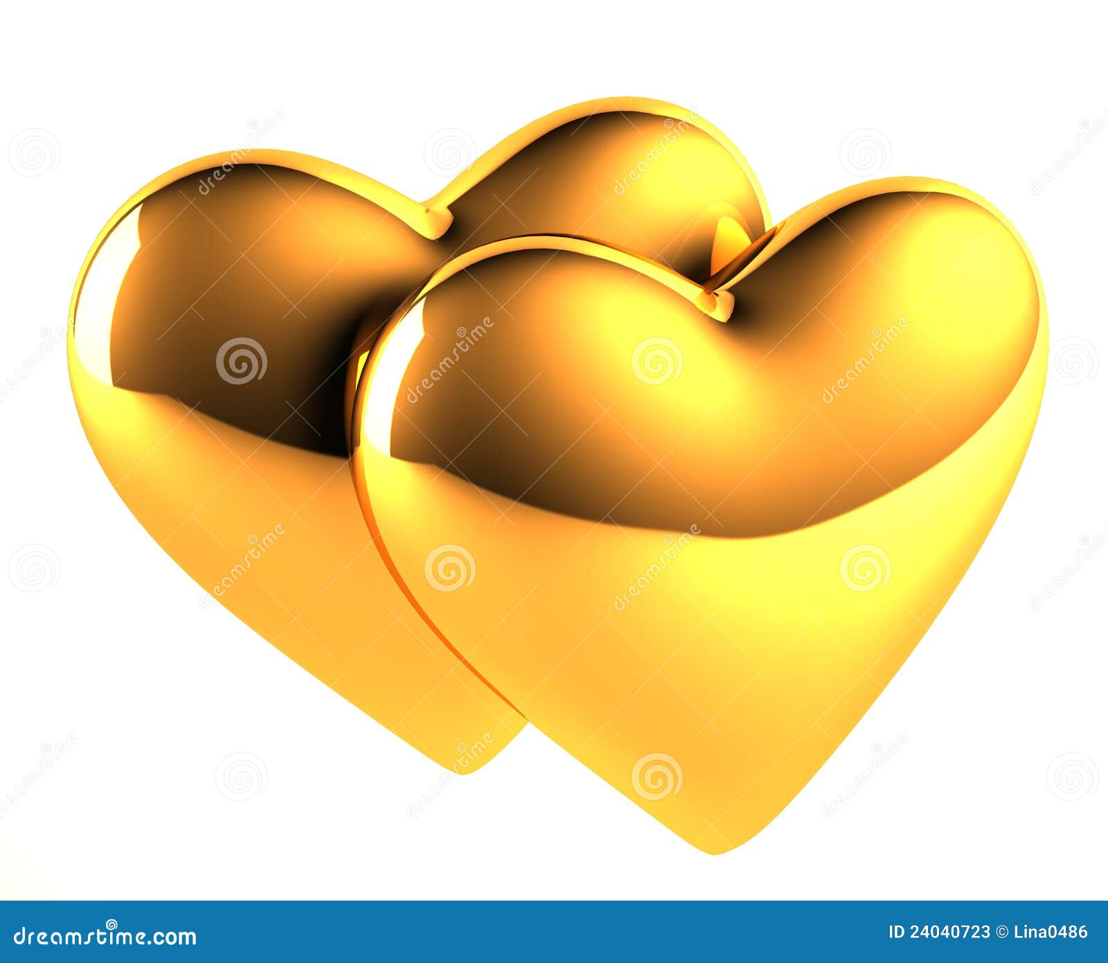 Golden hearts stock illustration. Illustration of lust - 24040723