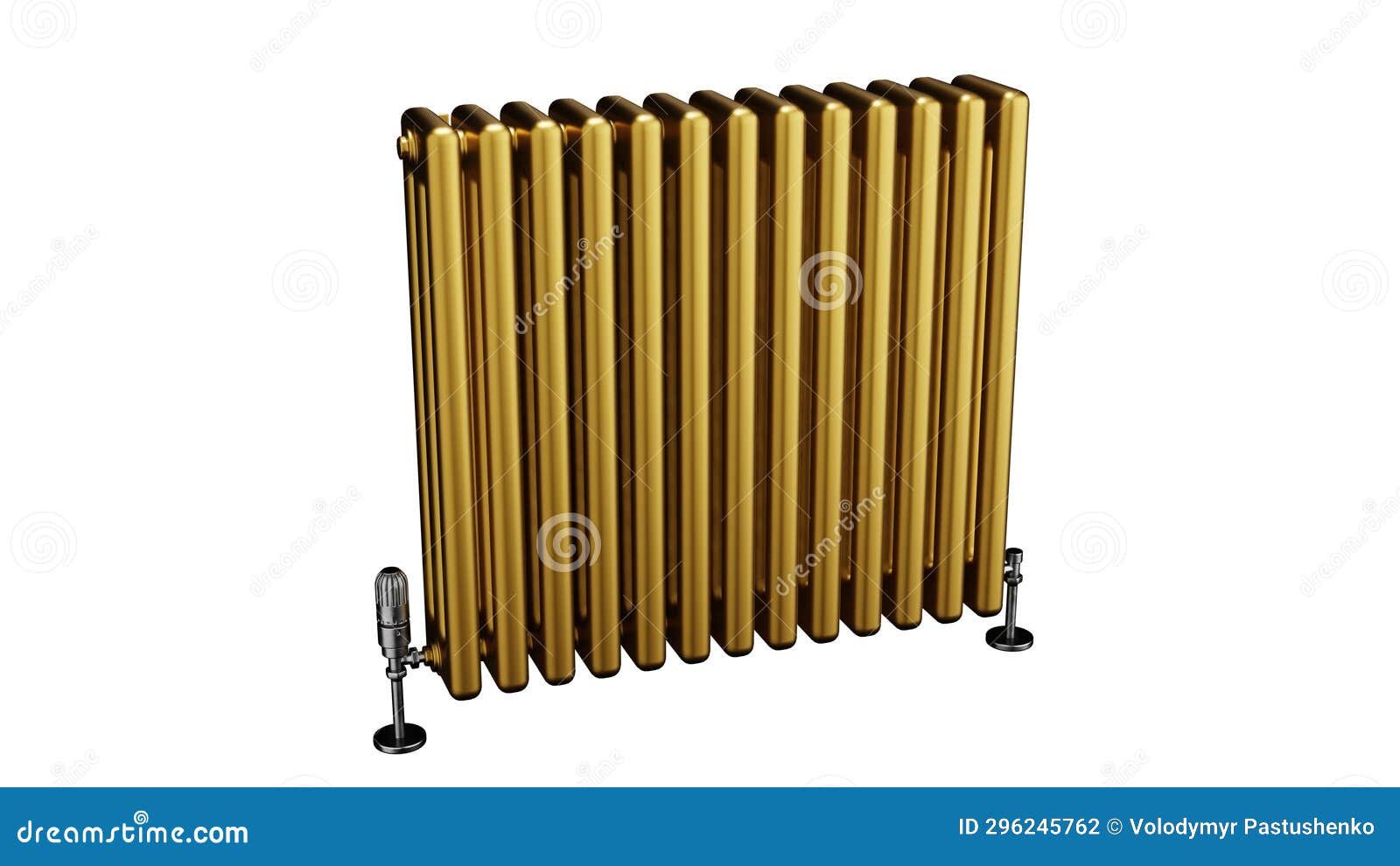 Golden Heating Radiator on Isolated Background Stock Illustration Illustration of material