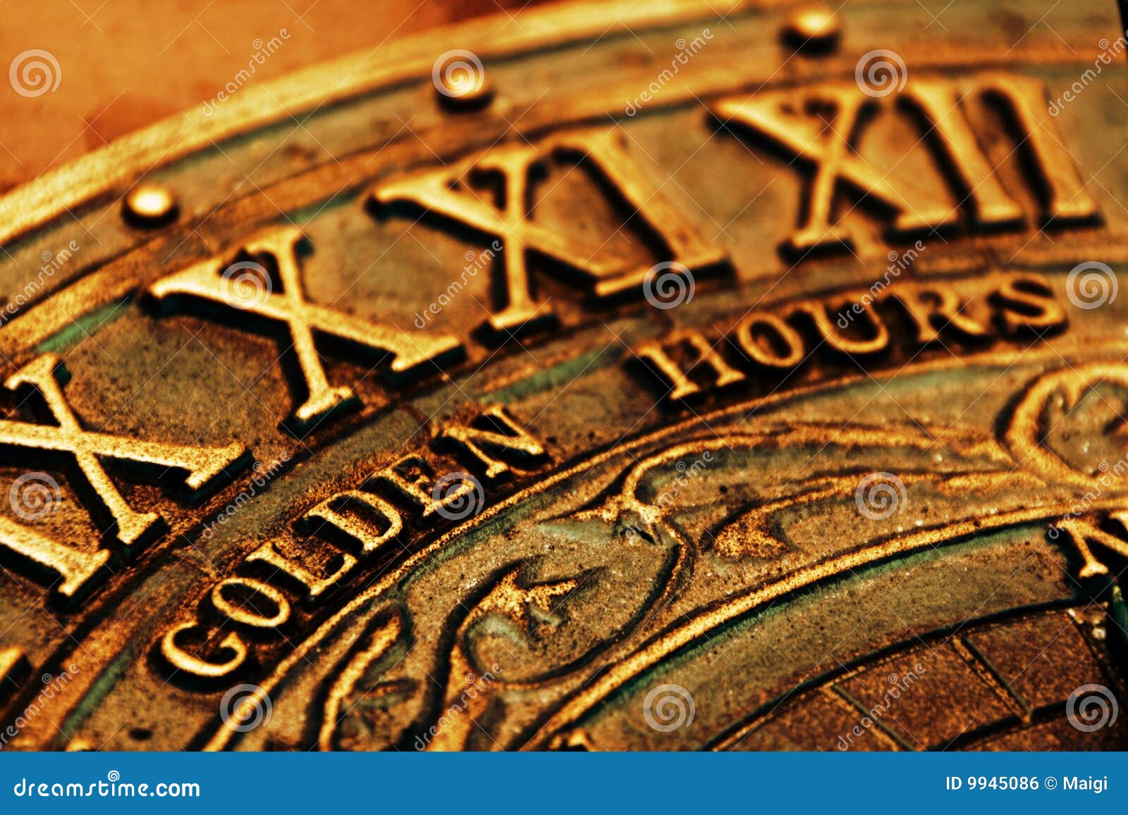 Golden hours stock photo. Image of clock, macro, incremental - 9945086