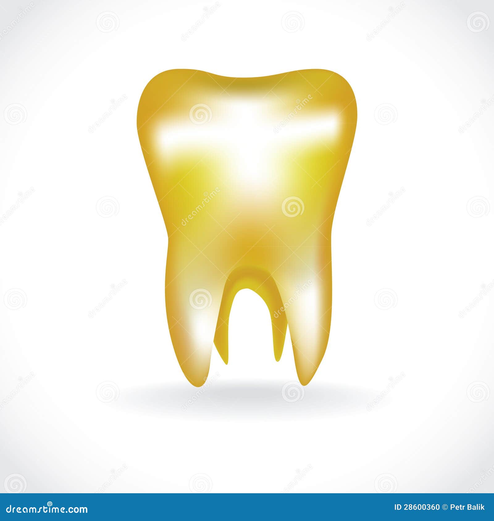 Golden Human Tooth Stock Photo - Image: 28600360