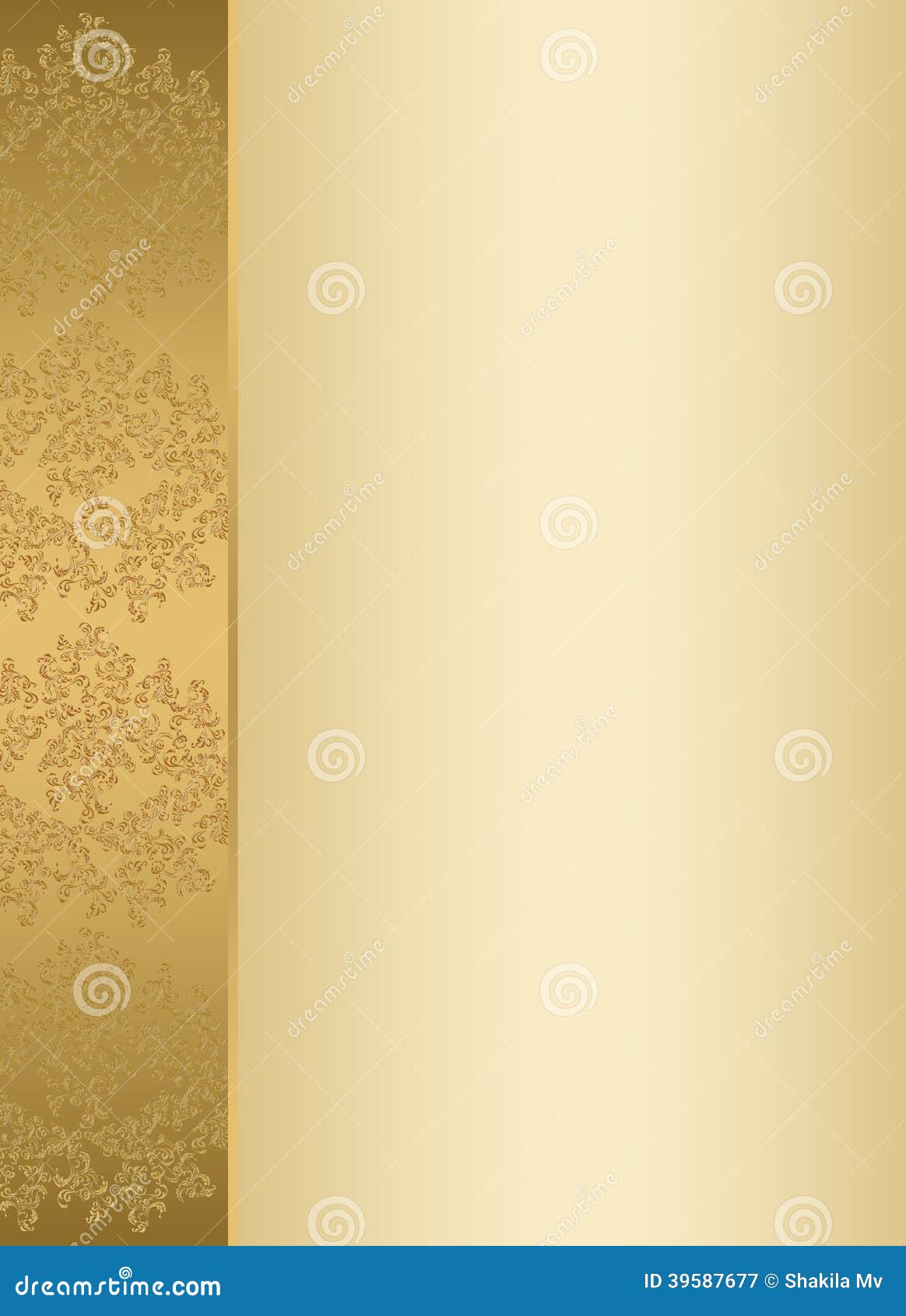 Golden Invitation Card Template Stock Illustration - Illustration of  template, vibrant: 39587677