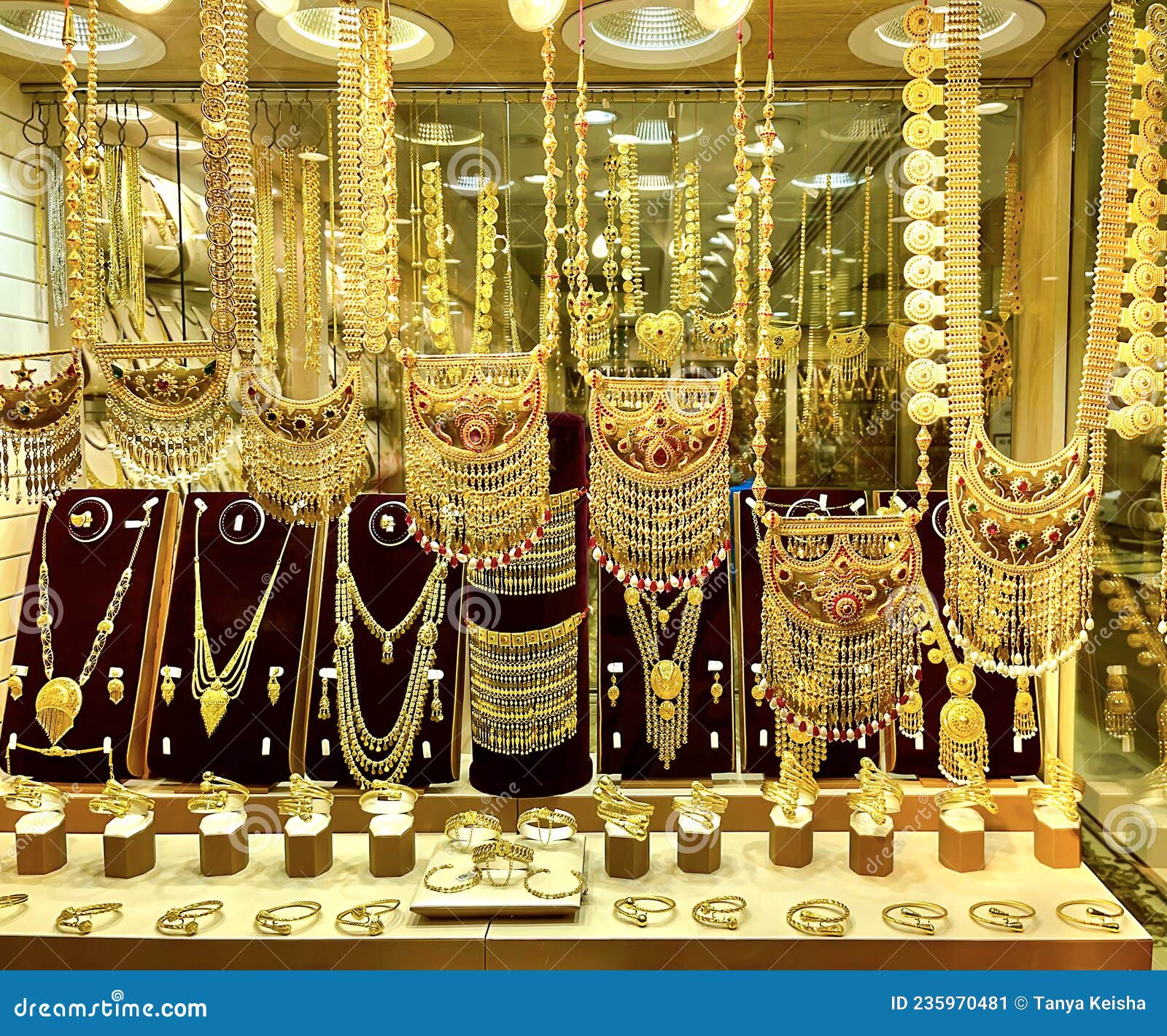 Golden Jewelry at the Gold Street Deira Market Editorial Photo - Image ...