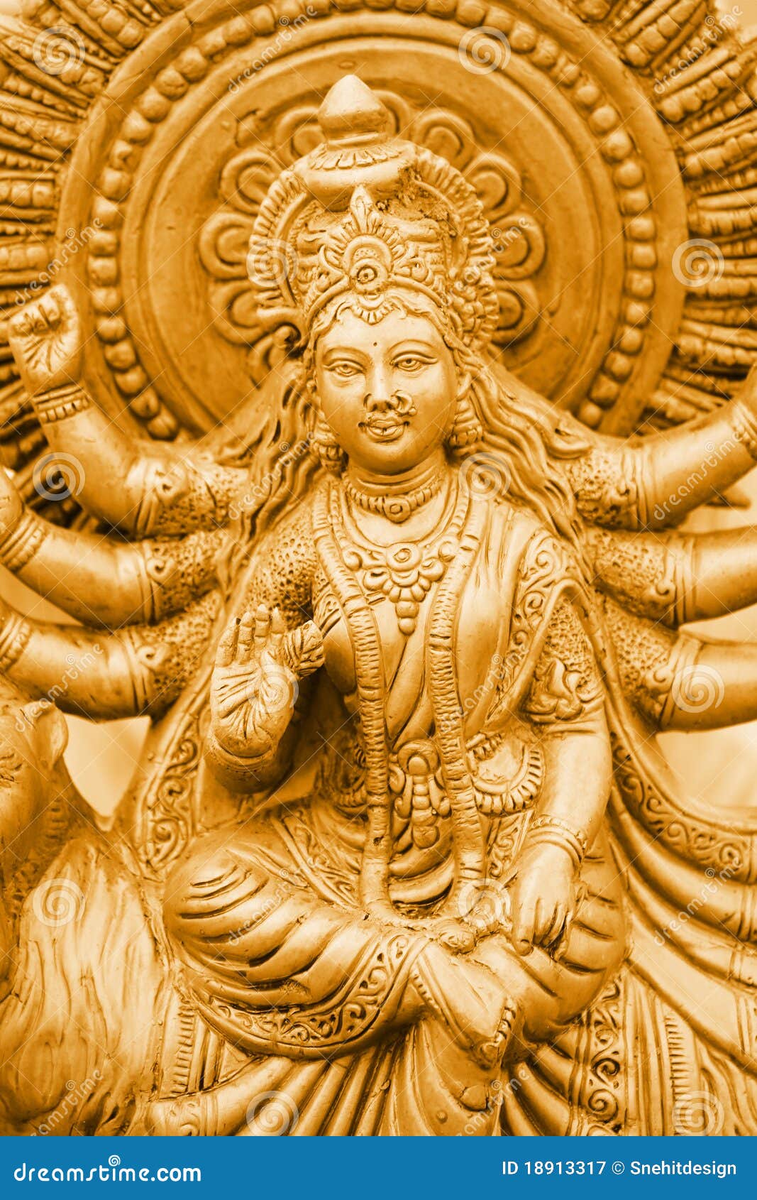 Golden Kali stock image. Image of madras, gold, sacred - 18913317