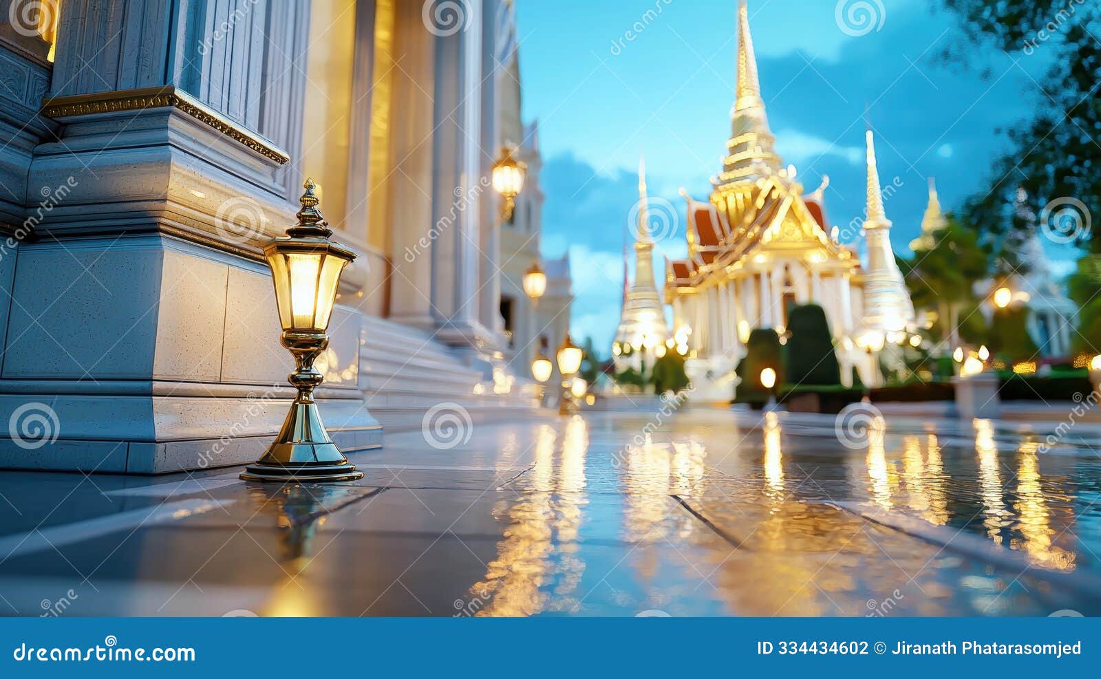 golden lamppost in front of wat arun ratchawararam ratchawaramahawihan